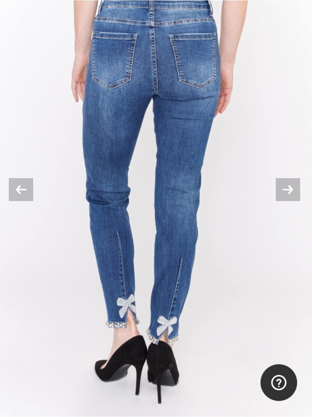 Frank Lyman Design Beaded Cuff Jeans